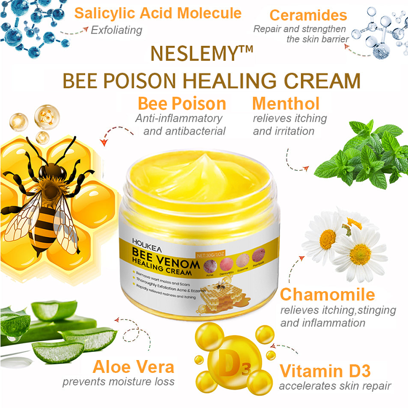 Bee Venom Care Cream-Used to remove warts acne scars and Wrinkle removal