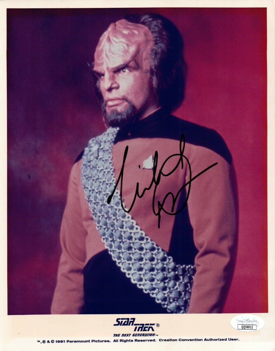 Michael Dorn Signed Autographed 8X10 Photo Poster painting Star Trek TNG Worf JSA QQ36911