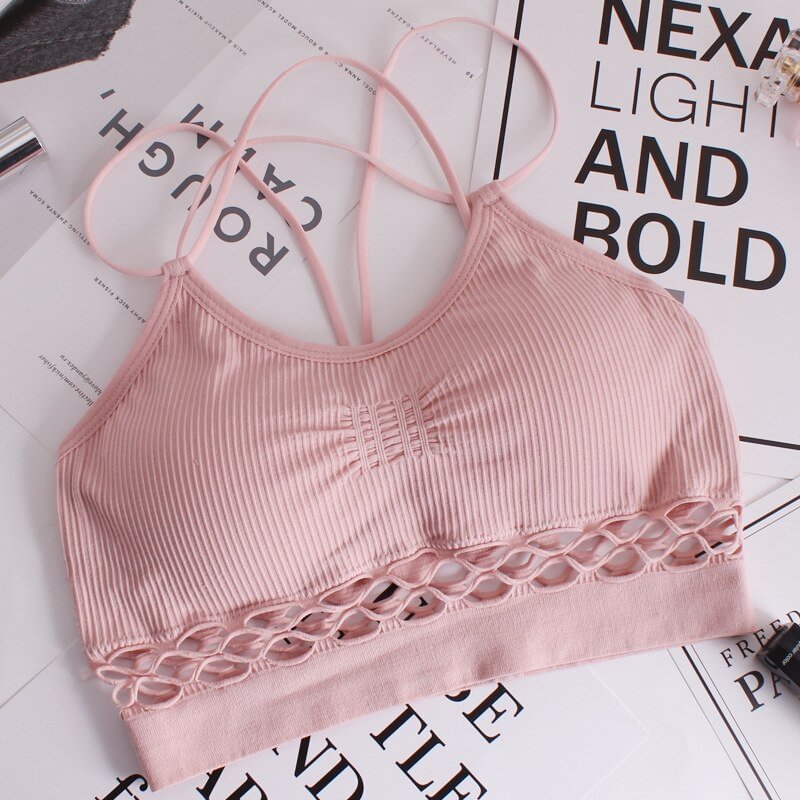 New sexy all-match invisible no steel ring underwear beauty beauty back basic student silk bottoming underwear tube tight bra