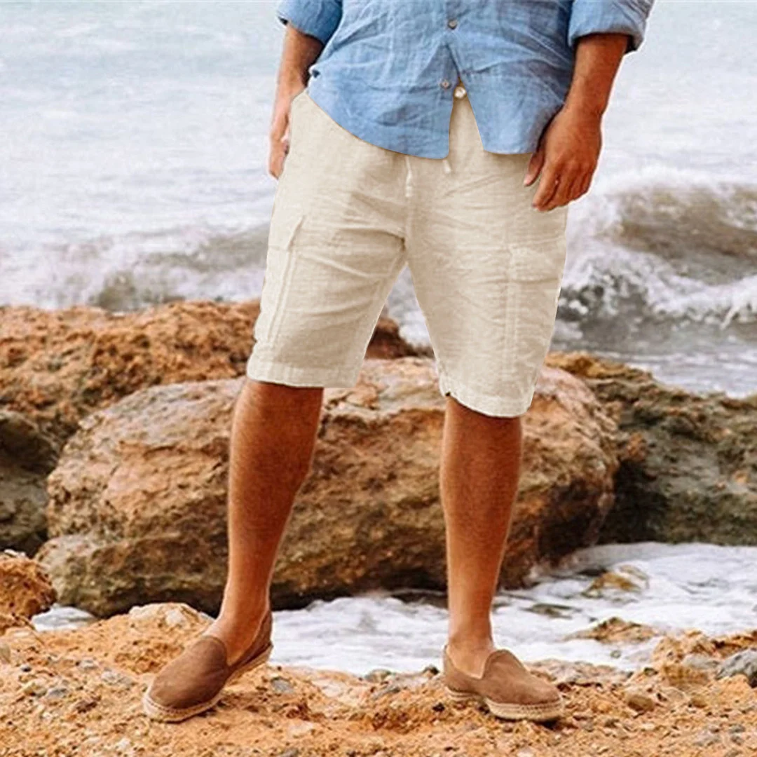 Men's Casual linen shorts