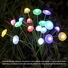 Outdoor Solar Garden Lights Waterproof LED Mushroom Jellyfish Lawn Light Reusable Color Change Gardening Stake Lighting for Courtyard Landscape Lawn Light