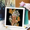 Butterfly Lady Special Shape Partial Drill Dimond Art Paintings with Plastic Frame 17x17cm