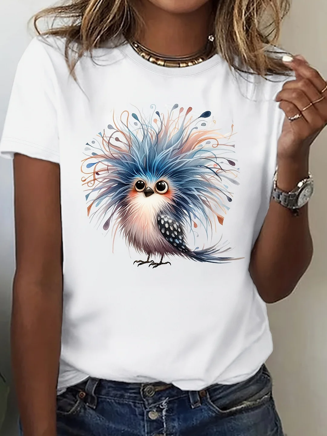 Funny Bird 22) Women's Spring/Summer Short Sleeve Animal T-Shirt – Fun And Relaxed For Any Day | IFYHOME