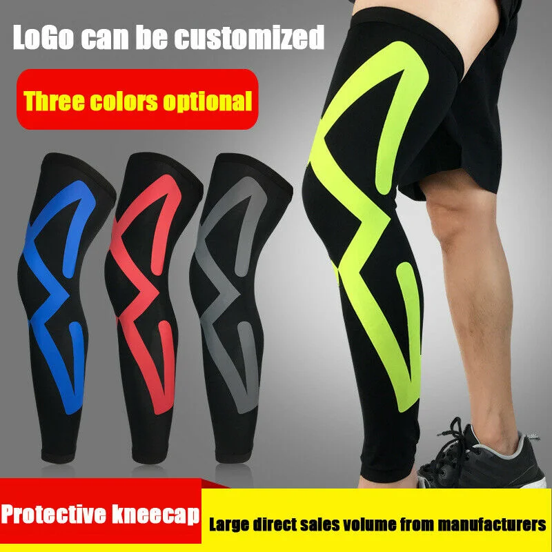 Leg Sleeve Stretchy Knee Support Tights Varicose Veins Knee Brace Compression Long Socks Men Women Sports Stocking for Outdoor