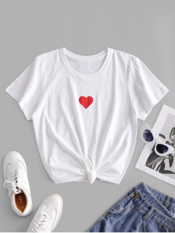 Heart Print Short Sleeve T-Shirt
