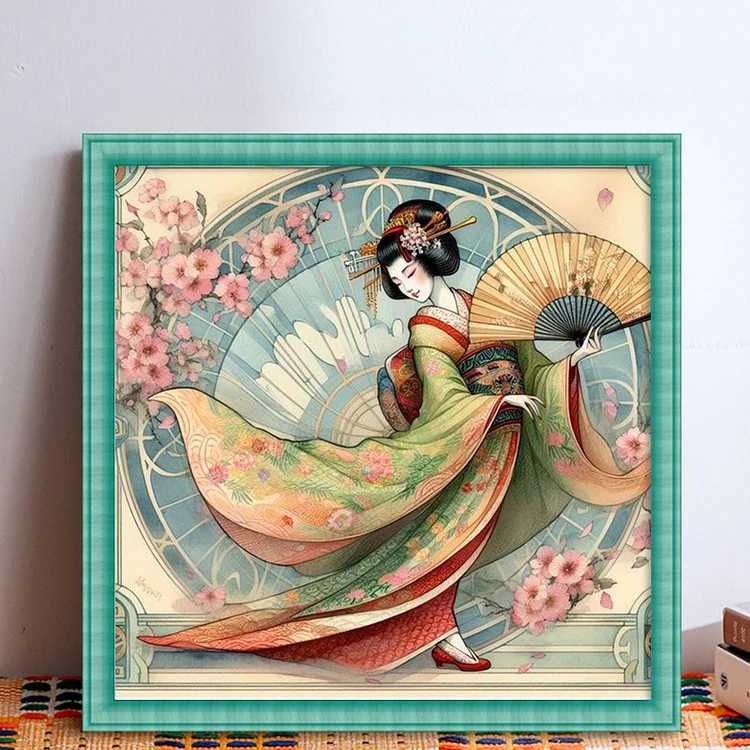 福袋・半額ポスター - クリーニング屋さん専用の通 kimono- in Woman 11CT cross Printed Threads Strands 3 - アート・デザイン・音楽