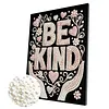DIY Pearl Painting Be Kind for Home Wall Decor with Frame(30x40cm)