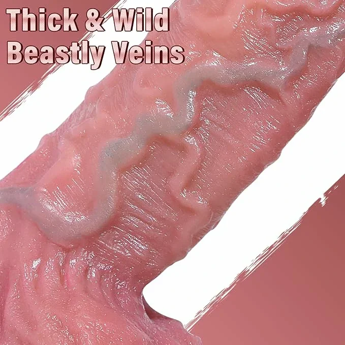 Realistic Huge Dildo Sex Toys - 9" Thrusting Thick Dildos for G Spot Anal Stimulation, Sex Machine Remote Control Vibrator, Adult Toys with 10 Thrusting & 10 Vibration Modes, Fake Penis for Couples