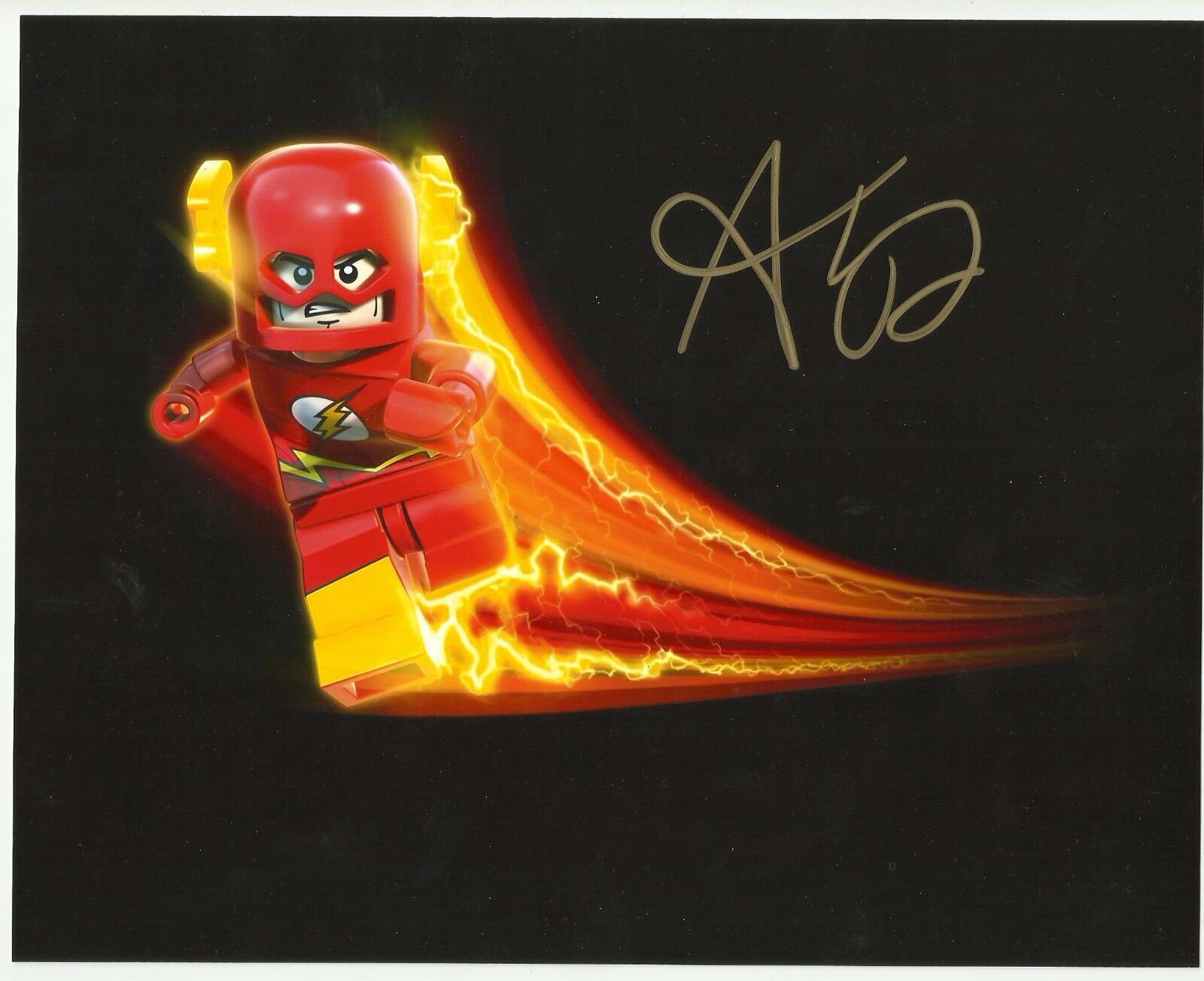 Lego Batman Movie ADAM DEVINE Signed FLASH 8x10 Photo Poster painting