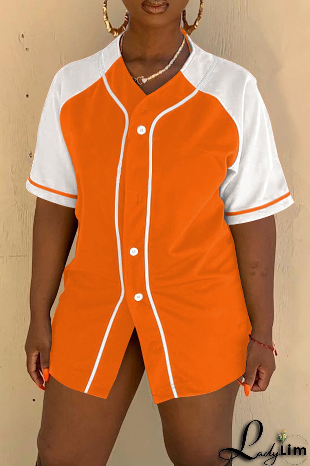 Black Fashion Casual Solid Split Joint V Neck Tops