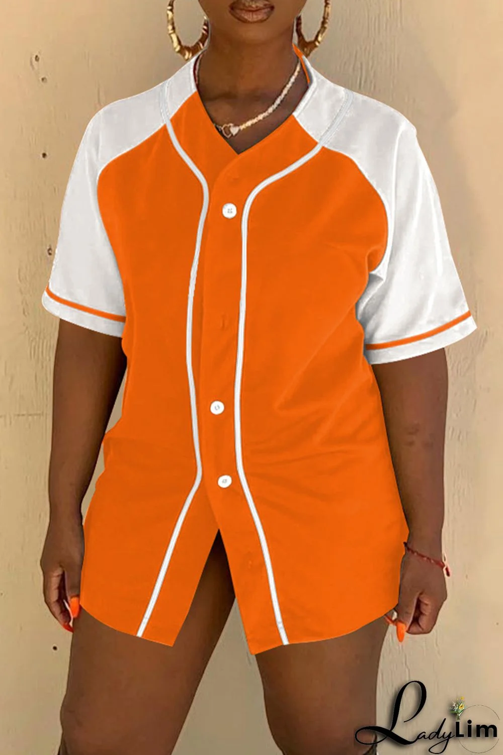 Black Fashion Casual Solid Split Joint V Neck Tops