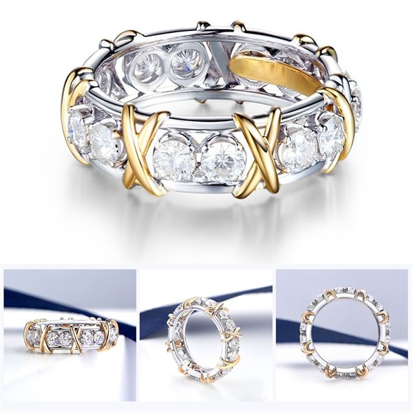 ⚡40% OFF Christmas Sale🎅Cross Full Moissanite Diamond Ring