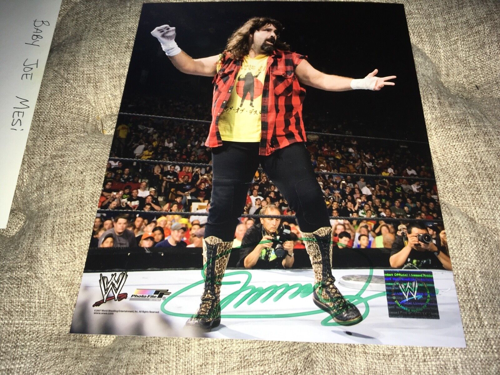 Mankind Mick Foley Cactus Jack WWE Wrestling Signed 8x10