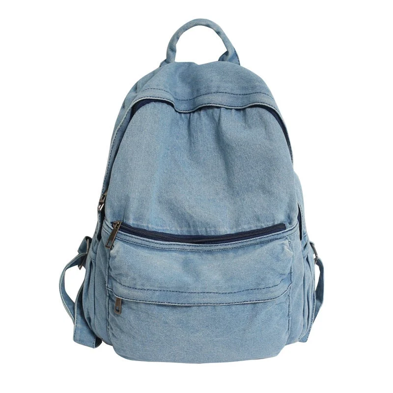 Graduation Gift Big Sale 2022 New Female Backpack Fashion Mini Denim Backpacks Woman Students Bags Teen Girl School Bag Youth Women Rucksack Mochila LL15