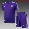 Joyfball 2025/2026 Real Madrid Short sleeve pre-match training Purple Jersey+Shorts  1:1 Thai Quality
