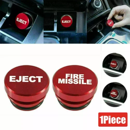 Dronehint Car Interior Accessories Eject Fire Missile Button Parts Cigarette Lighter Cover (For: Acura) Parts