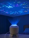 Dynamic Rotating LED Ocean Light Projector Dimmable Brightness & Flexible Stable Base Design Night Light Projector USB Powered & Versatile for Kids Bedroom Decoration