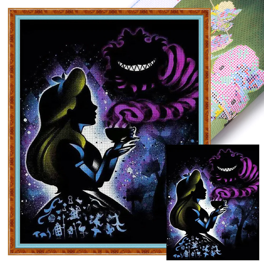 11CT Full Stamped Cross Stitch - Silhouette Series(Canvas|40*50cm)