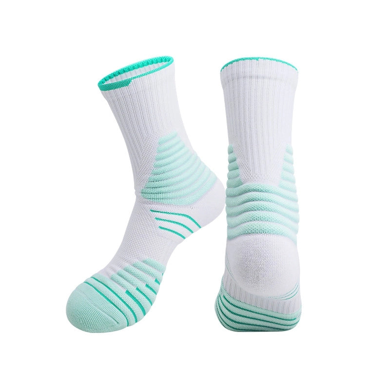 Elite Non-slip Basketball Stockings Practical Breathable Running Thickened Towel Bottom Mid-calf Socks Sweat-absorbent Sports Men And Women Socks