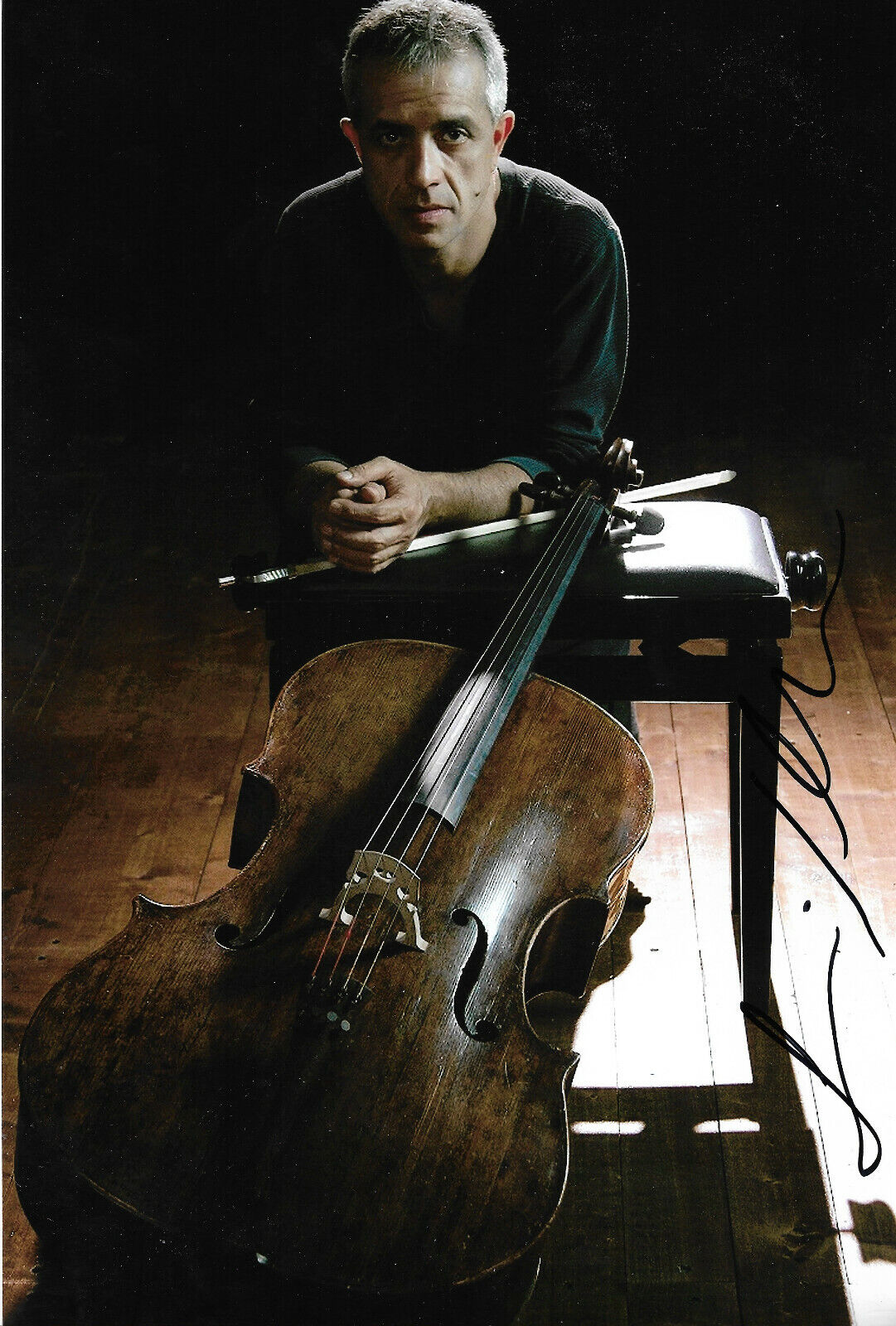 Giovanni Sollima Cellist signed 8x12 inch Photo Poster painting autograph