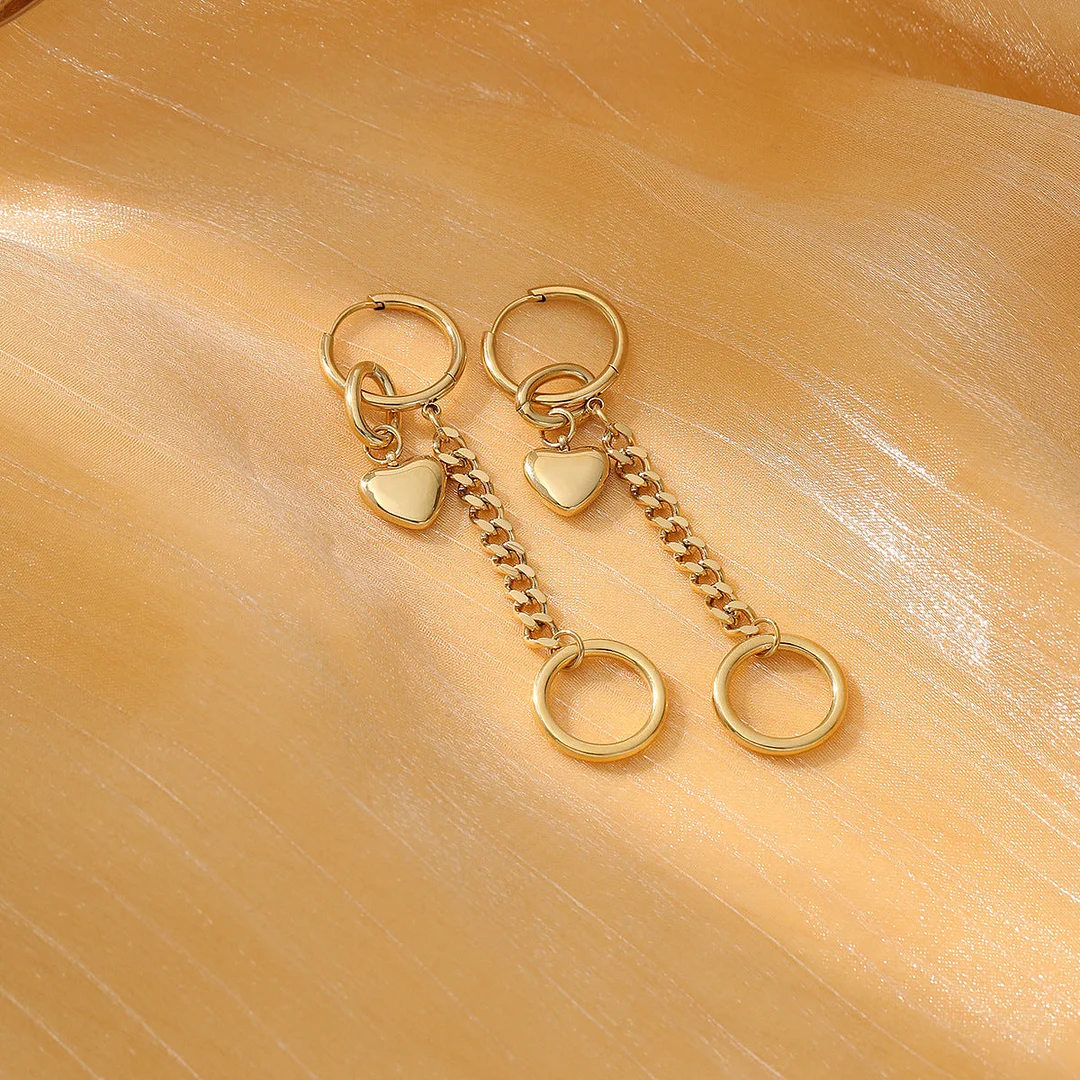 Heart Tassel Earrings
