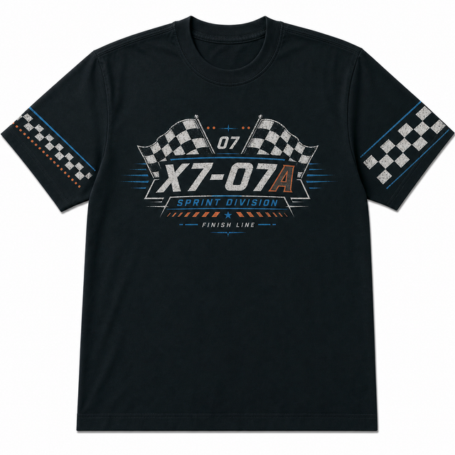 Motorsport Checkered Mark Cotton T-Shirt