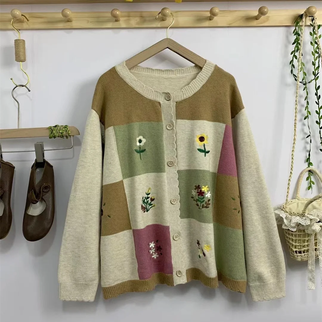 Chicfifth Sweater Women Winter Long Sleeve High Quality Autumn Vintage Top Knitted Cardigan