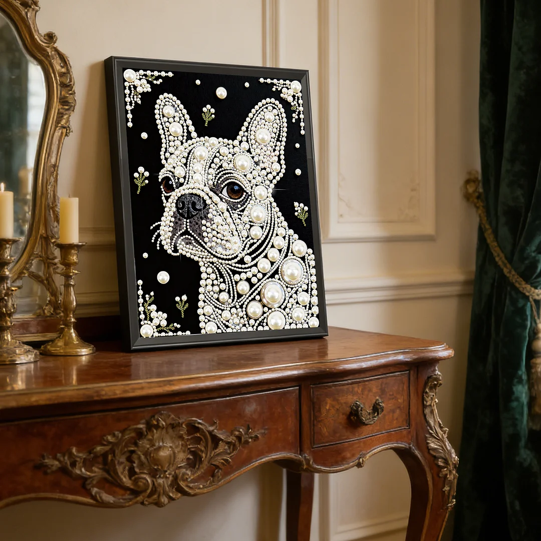 Puppy Special Shaped 5D DIY Partial Drill Diamond Painting Kit Home Art 30x40cm