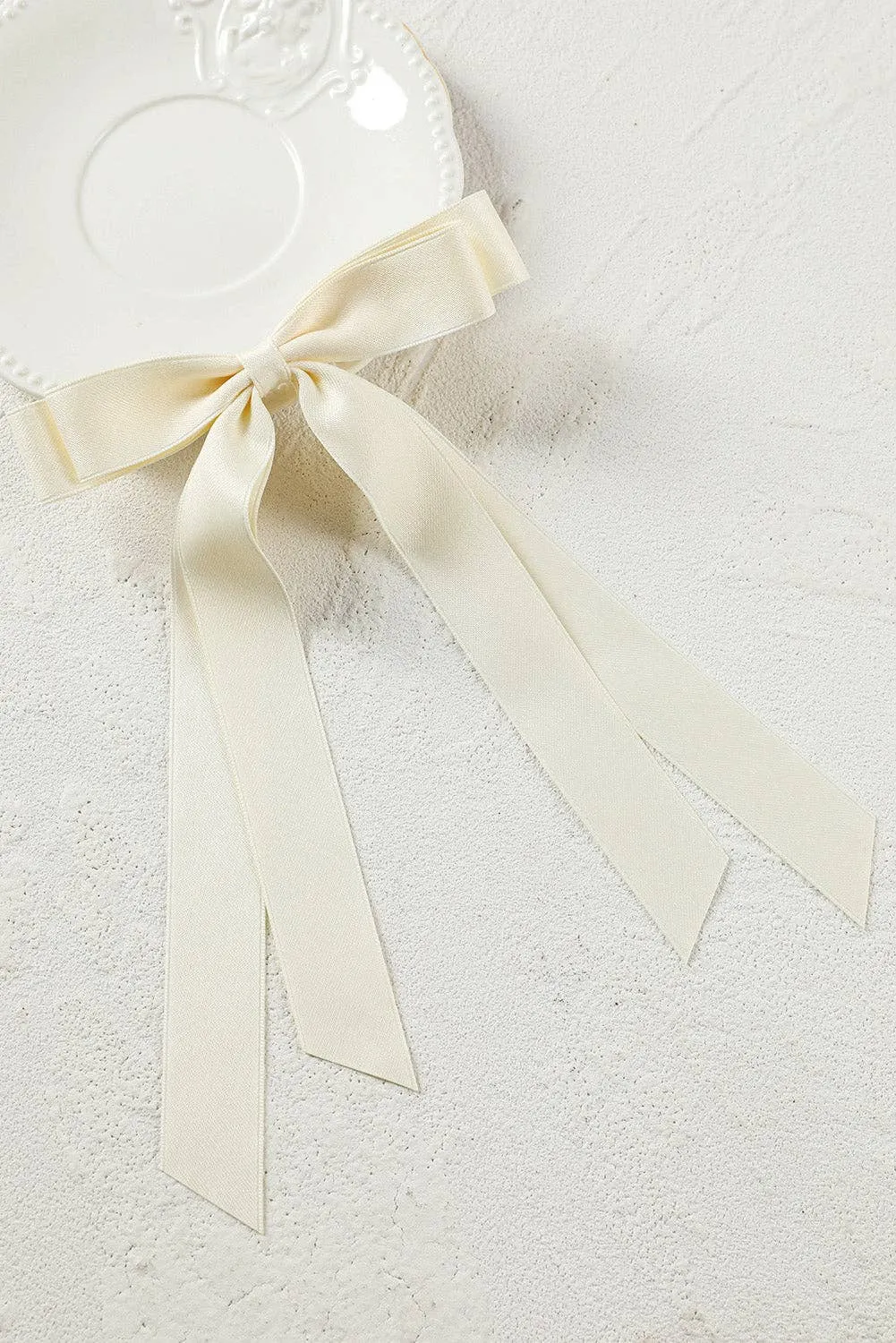 Black Elegant Terylene Double Bow Hair Clip