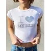 Rhinestone Letter Baby Crop Top