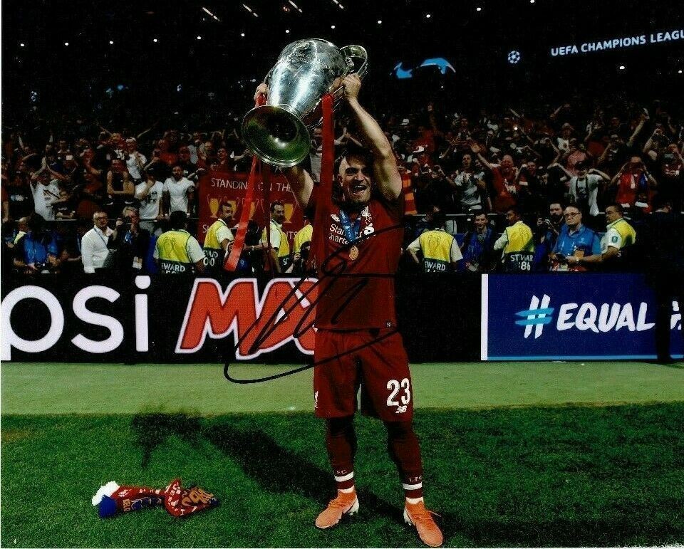 Xherdan Shaqiri SIGNED 10X8 Photo Poster painting Liverpool F.C. & Switzerland AFTAL COA (1245)