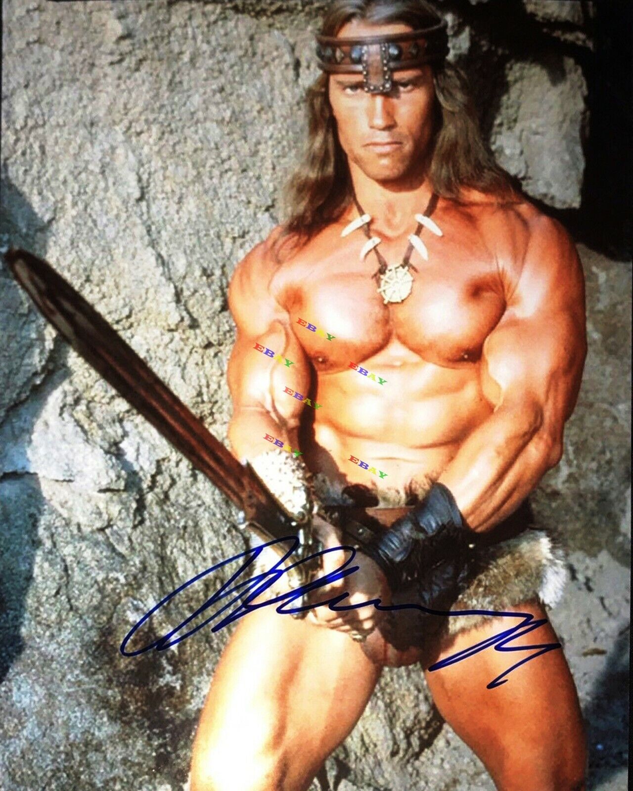 ARNOLD SCHWARZENEGGER CONAN Autographed Signed 8x10 Photo Poster painting Rep