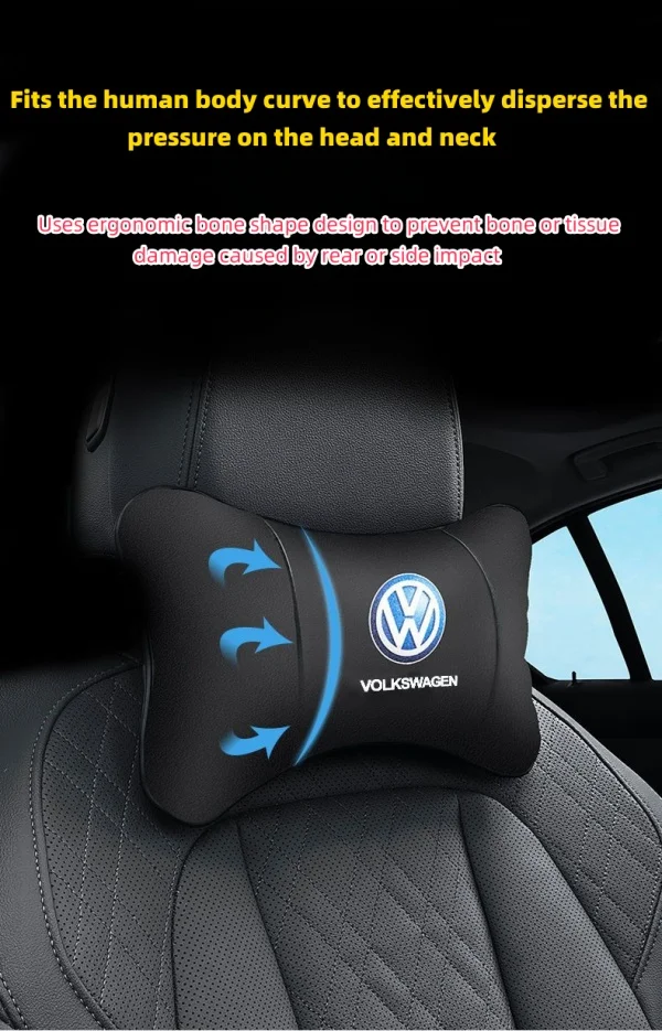 Car Genuine Leather Neck Pillow