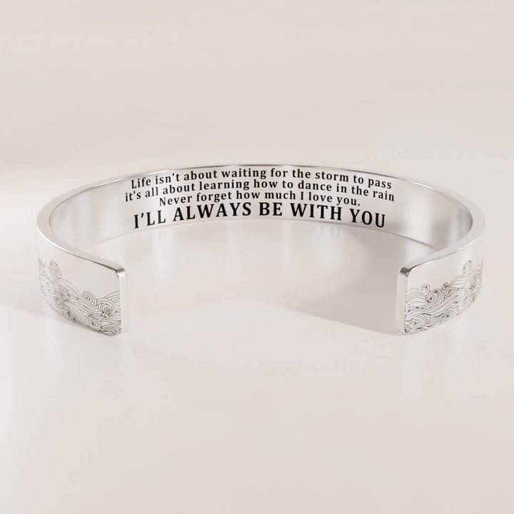 For Great-Granddaughter - I'll Always Be There For You Wave Cuff Bracelet