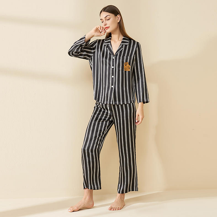 22MOMME Ensemble pyjamas en soie femme-Chouchouhome