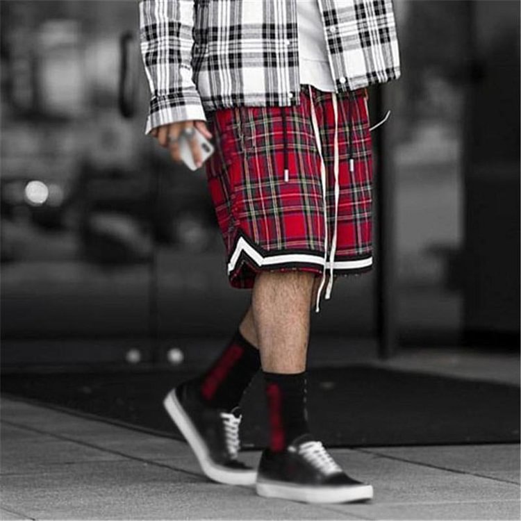 Retro Plaid Hip-Hop Trendy Shorts