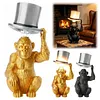 Monkey Table Lamp with Top Hat Animal Desk Lamp for Monkey Lovers Fun Creative Decorative Lamp for Sleep Nursery Office & Home Decor