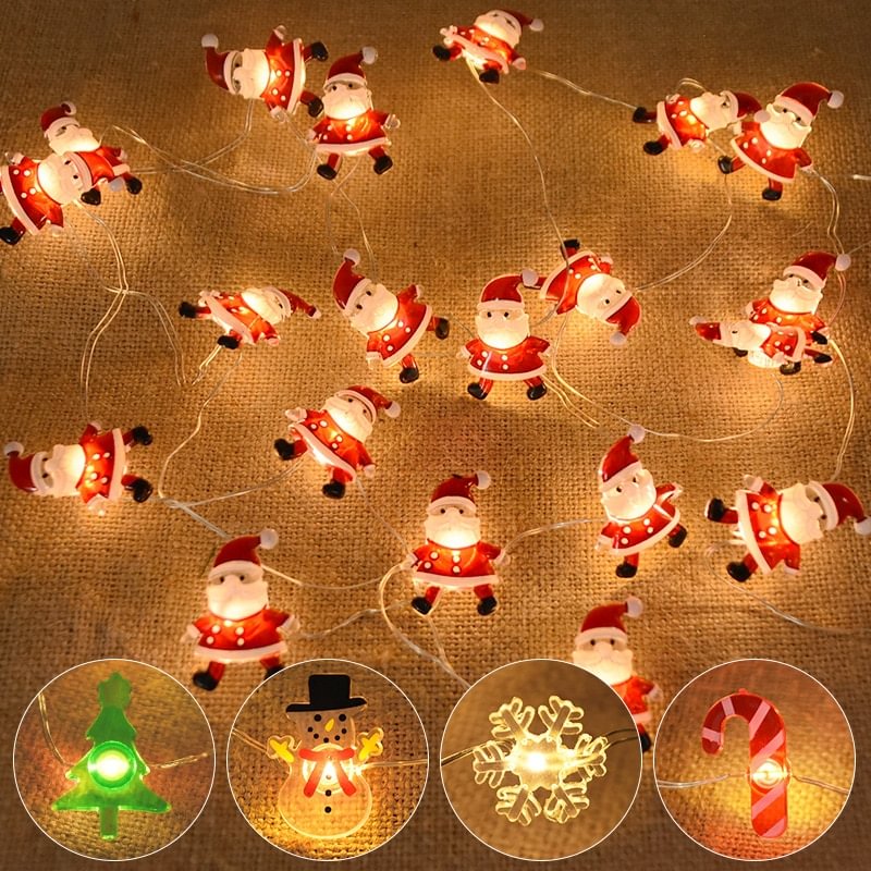 2M 20 lights Santa Claus snowflake LED string lights Holiday/Christmas decorations 💡