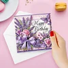 6Pcs Birthday DIY Diamond Painting Greeting Card with Envelope for Friend Family