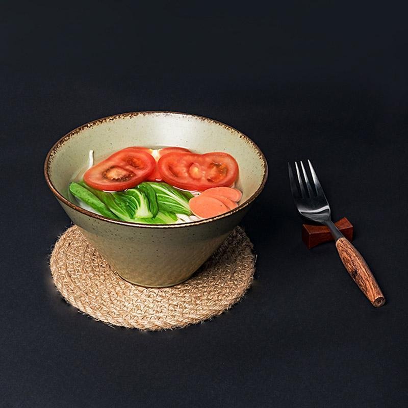 Light Green Stoneware Fruit Bowl