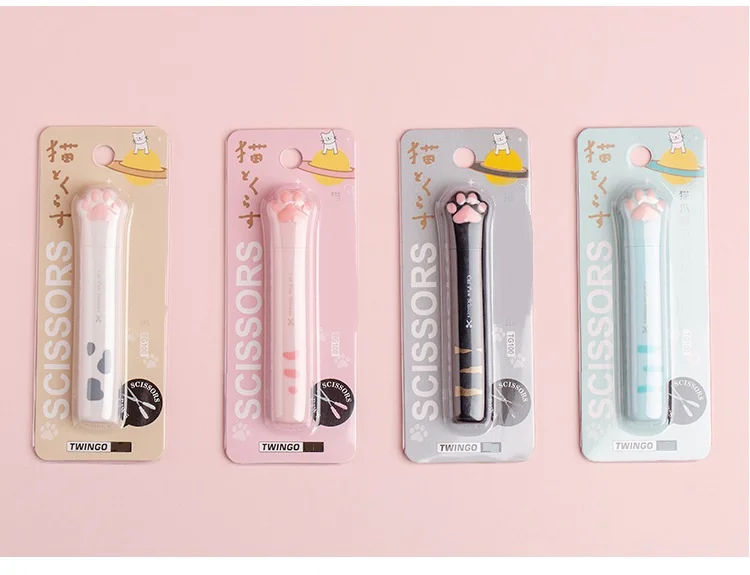 Cat claw scissors Portable small scissors Mini pen scissors Hand account office-Himinee.com