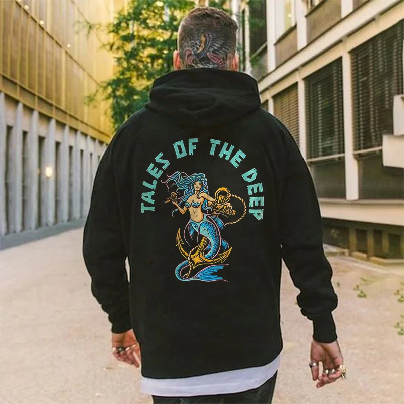 Tales Of The Deep Printed Men's Hoodie -  