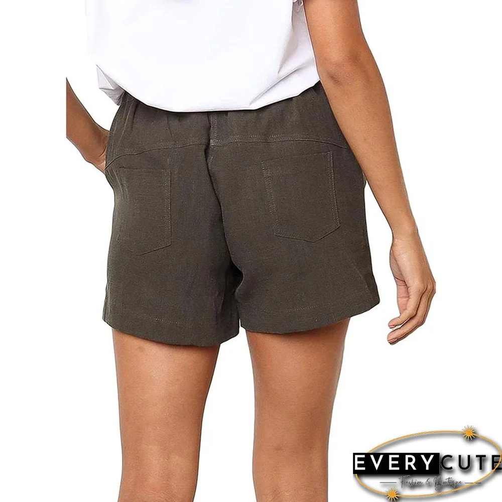 Brown Beachwear Casual Shorts For Women