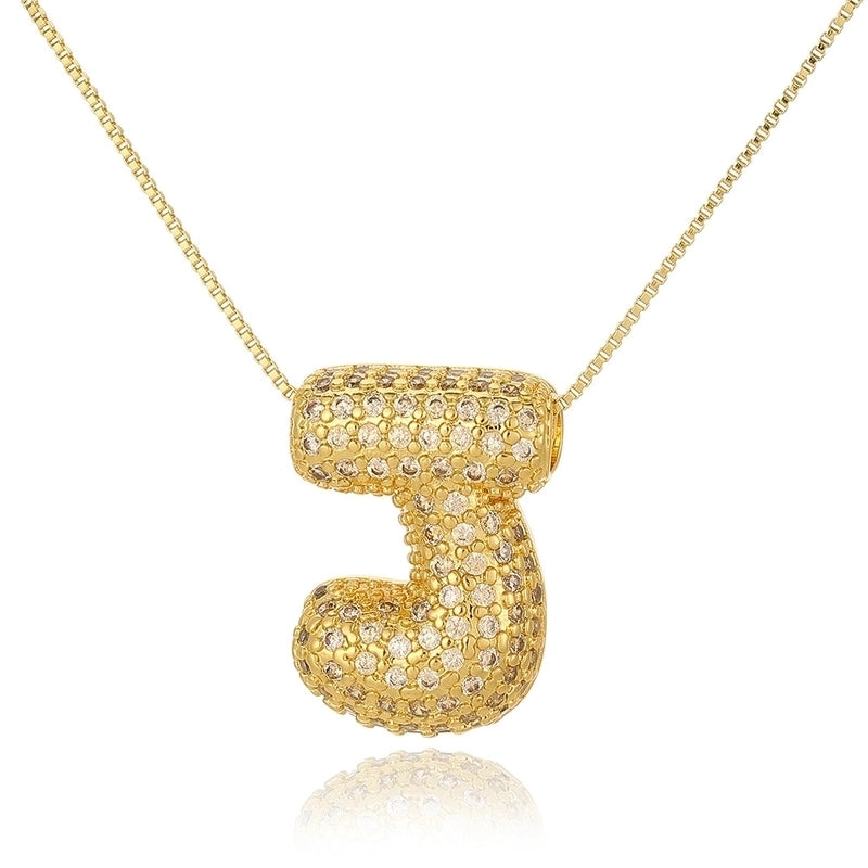 Copper Plating Letter Pendant Necklace