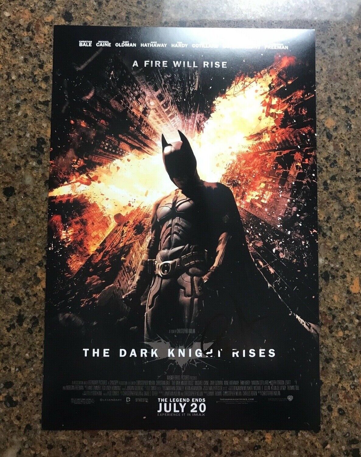 * ANNE HATHAWAY * signed 12x18 movie poster * THE DARK KNIGHT RISES * 1