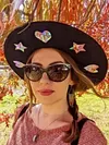 Straw Beach Sun Hat with Adjustable Chin Strap Wide Brim Sun Beach Hat for Beach