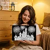 uk.everydayedeals DIY Pearl Painting With Frame - Handmade Self-Adhesive Pearls - Castle(20*30cm)