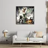 Halloween Tinker Bell Witch-11CT Stamped Cross Stitch 40*40cm/15.75*15.75in tapestrymarket