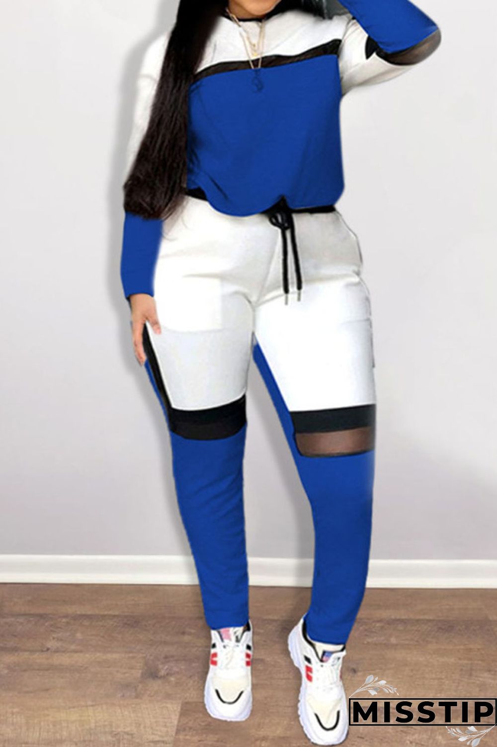 Grey Casual Sportswear Solid Patchwork O Neck Plus Size Two Pieces