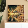 Diamond Painting-DIY Crystal Rhinestone Golden Peacock